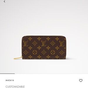 Louis Vuitton Gold and Brown Monogram Wallet